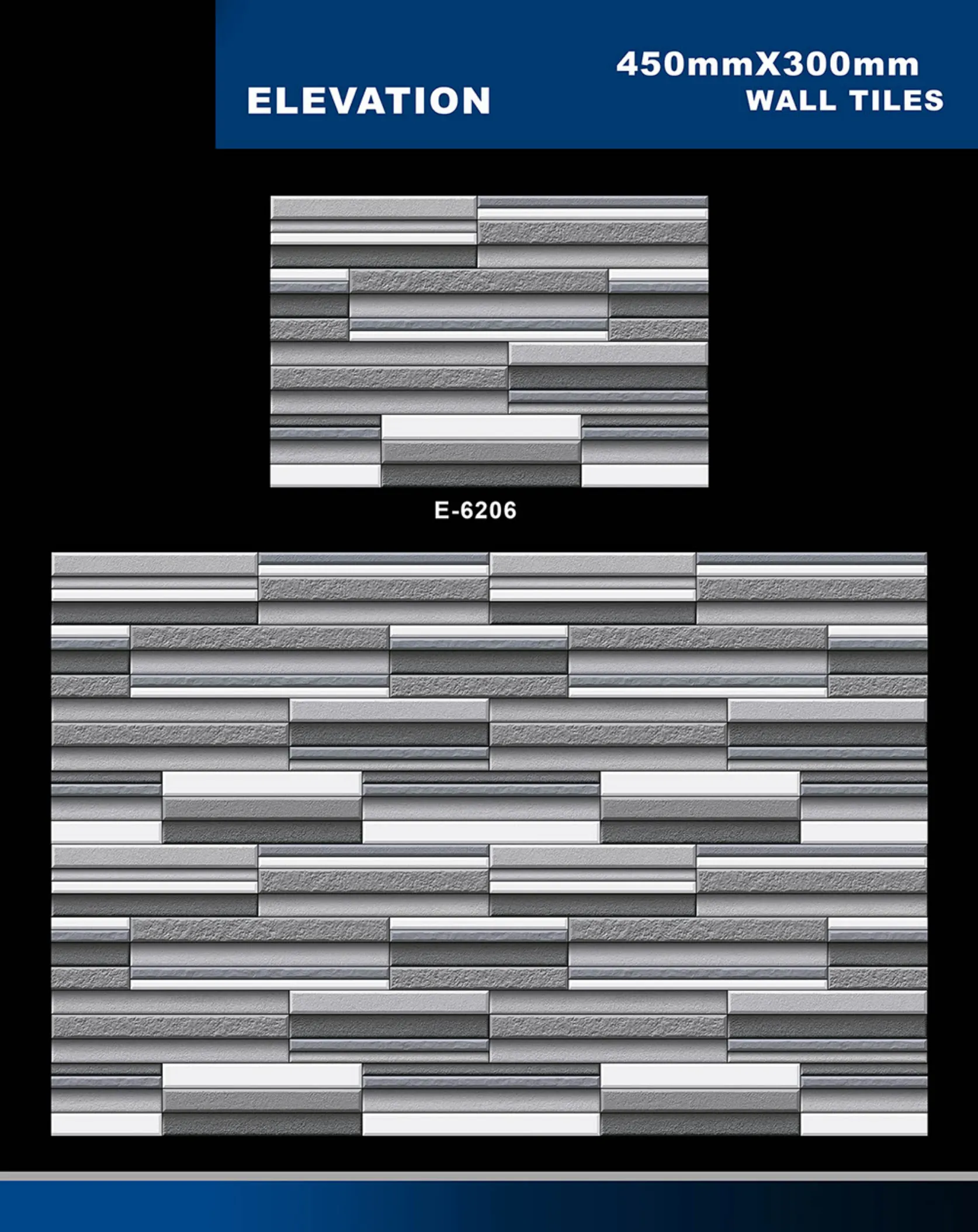 12 X 18 Elevation E 5996 To E 7027 - Design 26 - 300x450mm Elevation