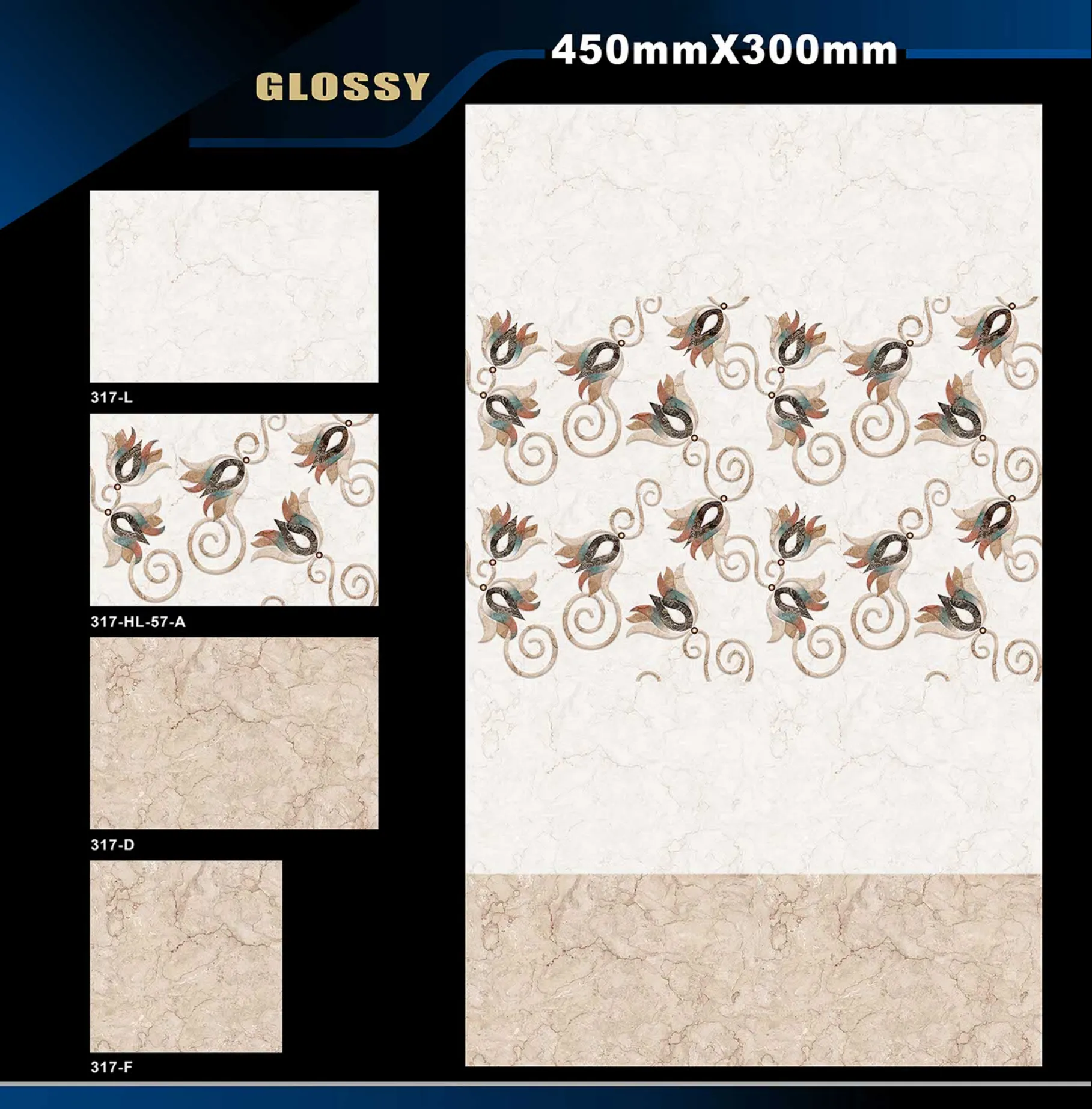 12 X 18 Glossy 317 To 415 - Design 1 - 300x450mm Glossy