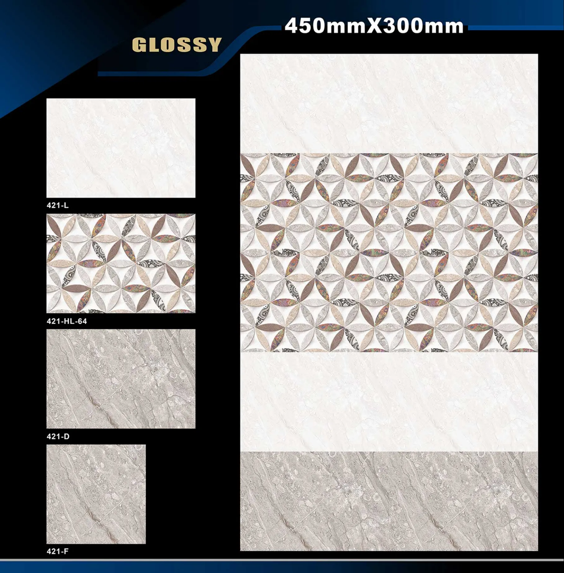 12 X 18 Glossy 416 To 526 - Design 3 - 300x450mm Glossy