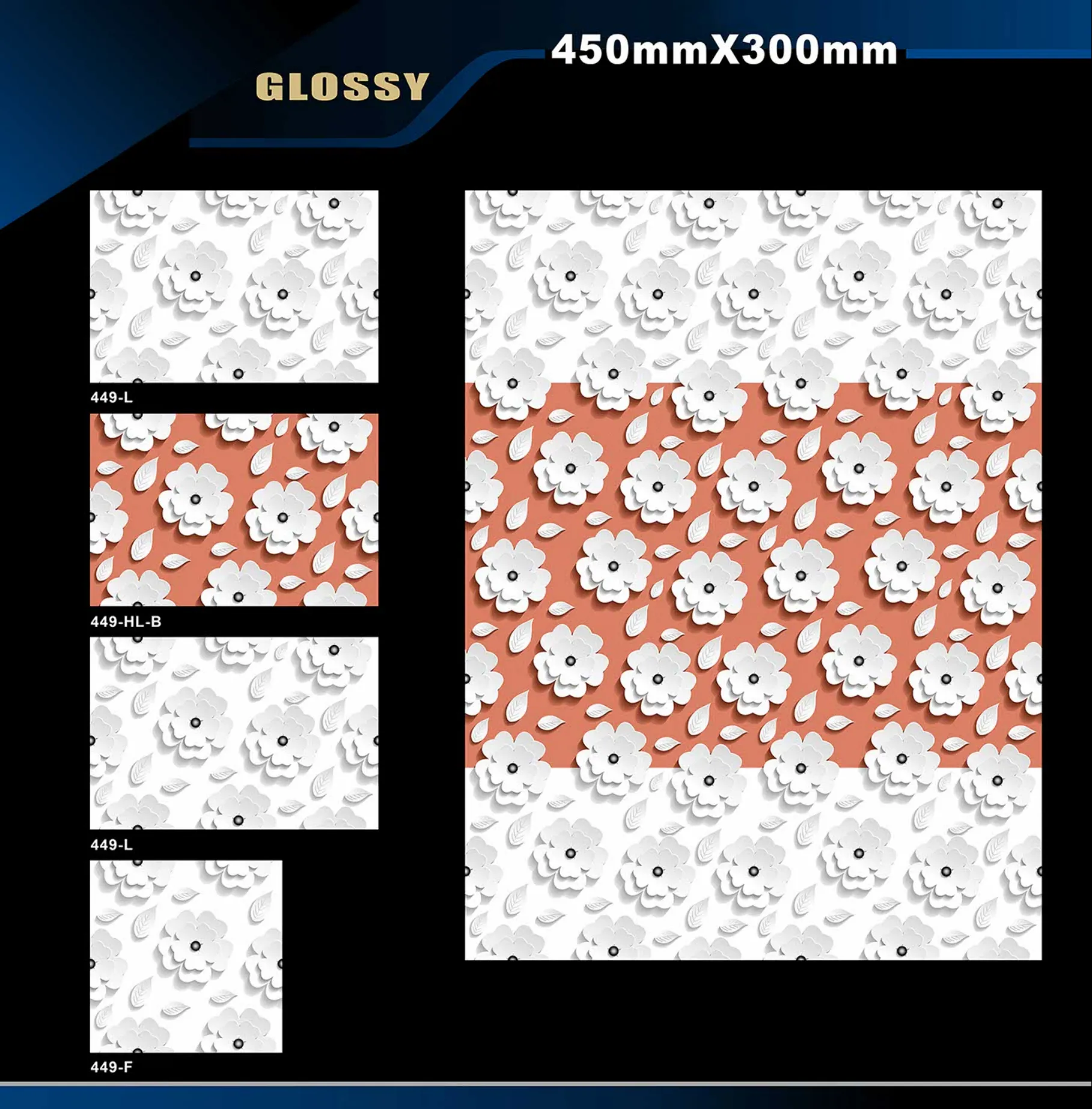 12 X 18 Glossy 416 To 526 - Design 18 - 300x450mm Glossy