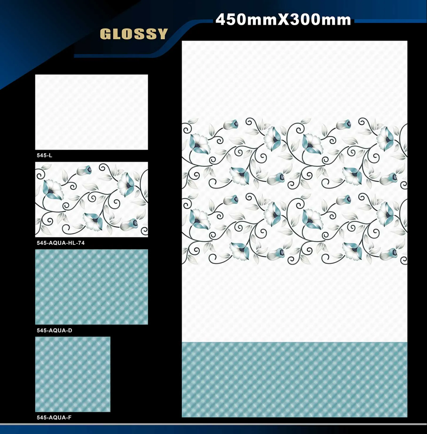 12 X 18 Glossy 527 To 577 - Design 44 - 300x450mm Glossy