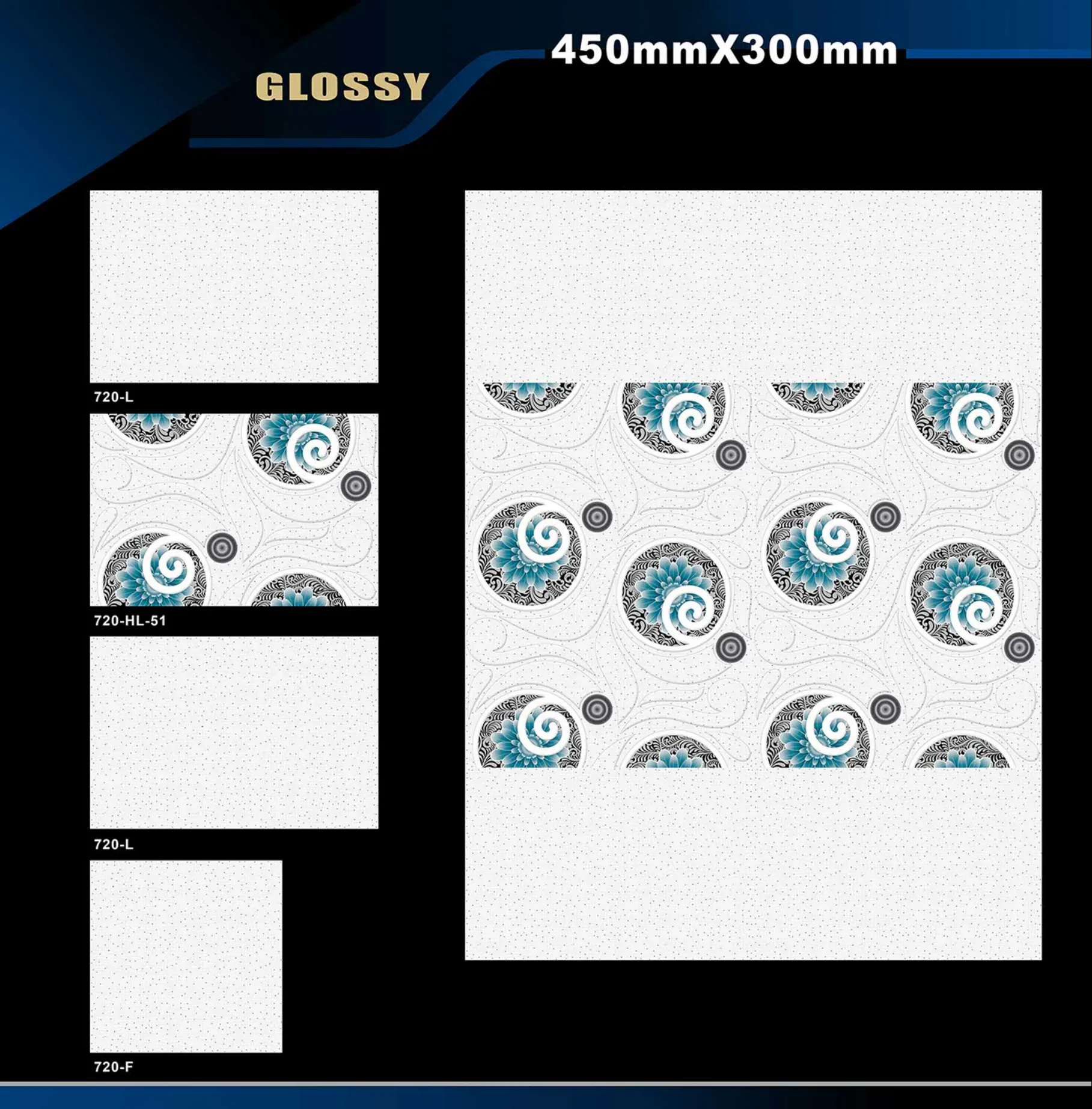 12 X 18 Glossy 711 To 764 - Design 23 - 300x450mm Glossy