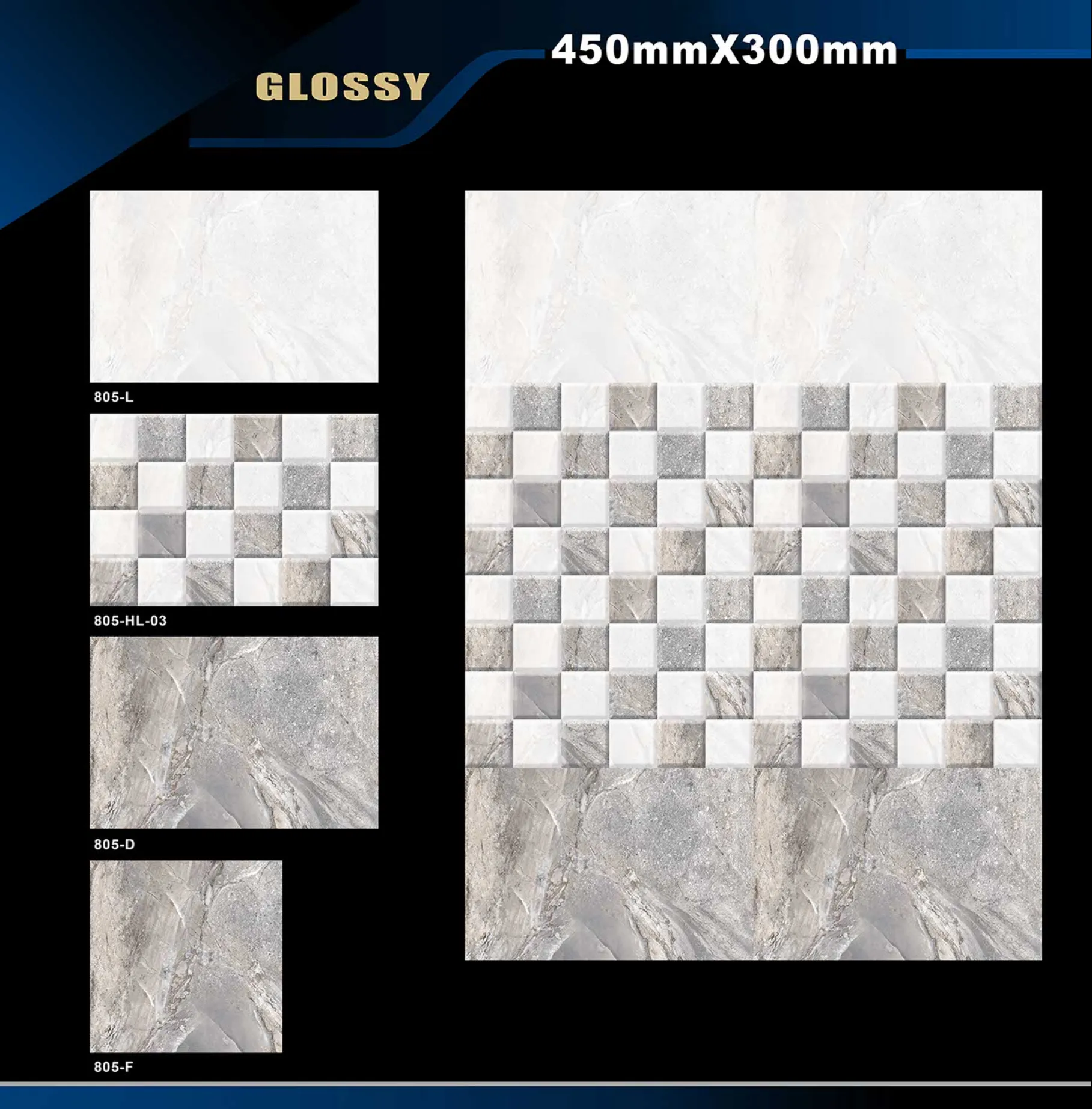 12 X 18 Glossy 765 To 828 - Design 36 - 300x450mm Glossy