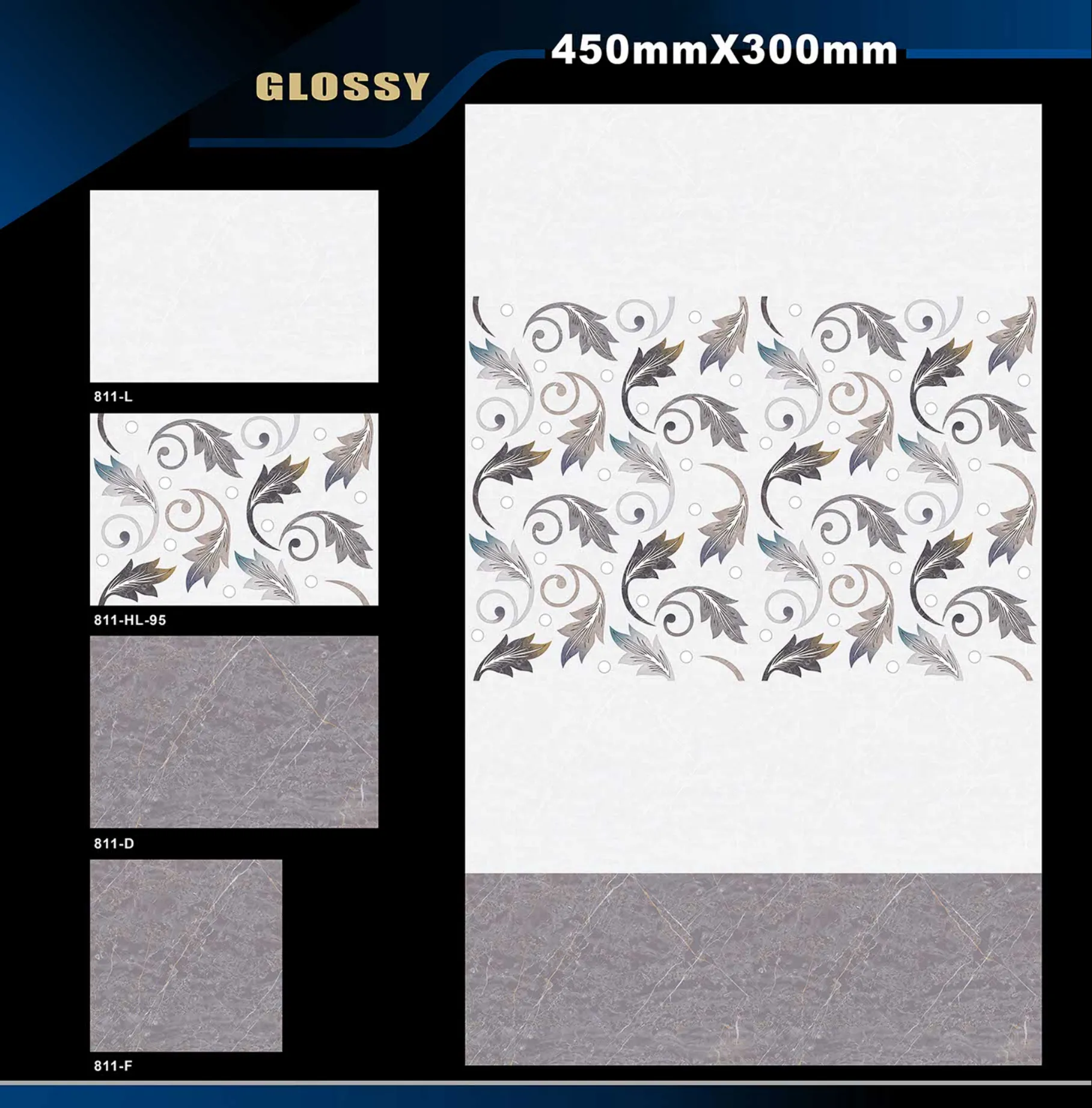 12 X 18 Glossy 765 To 828 - Design 45 - 300x450mm Glossy