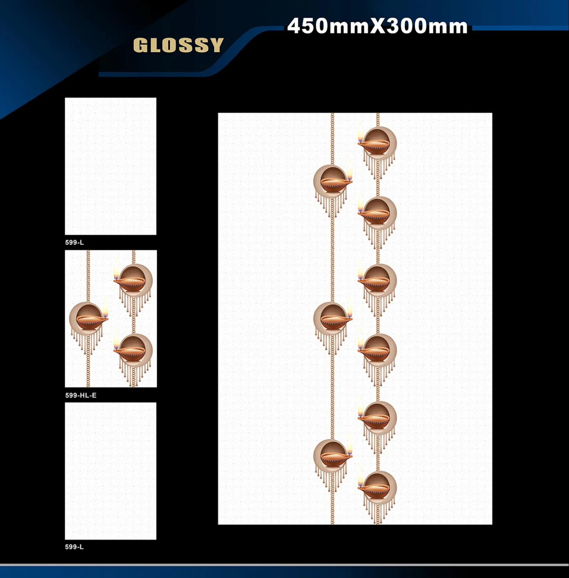 12 X 18 Glossy Pooja - Design 26 - 300x450mm Glossy