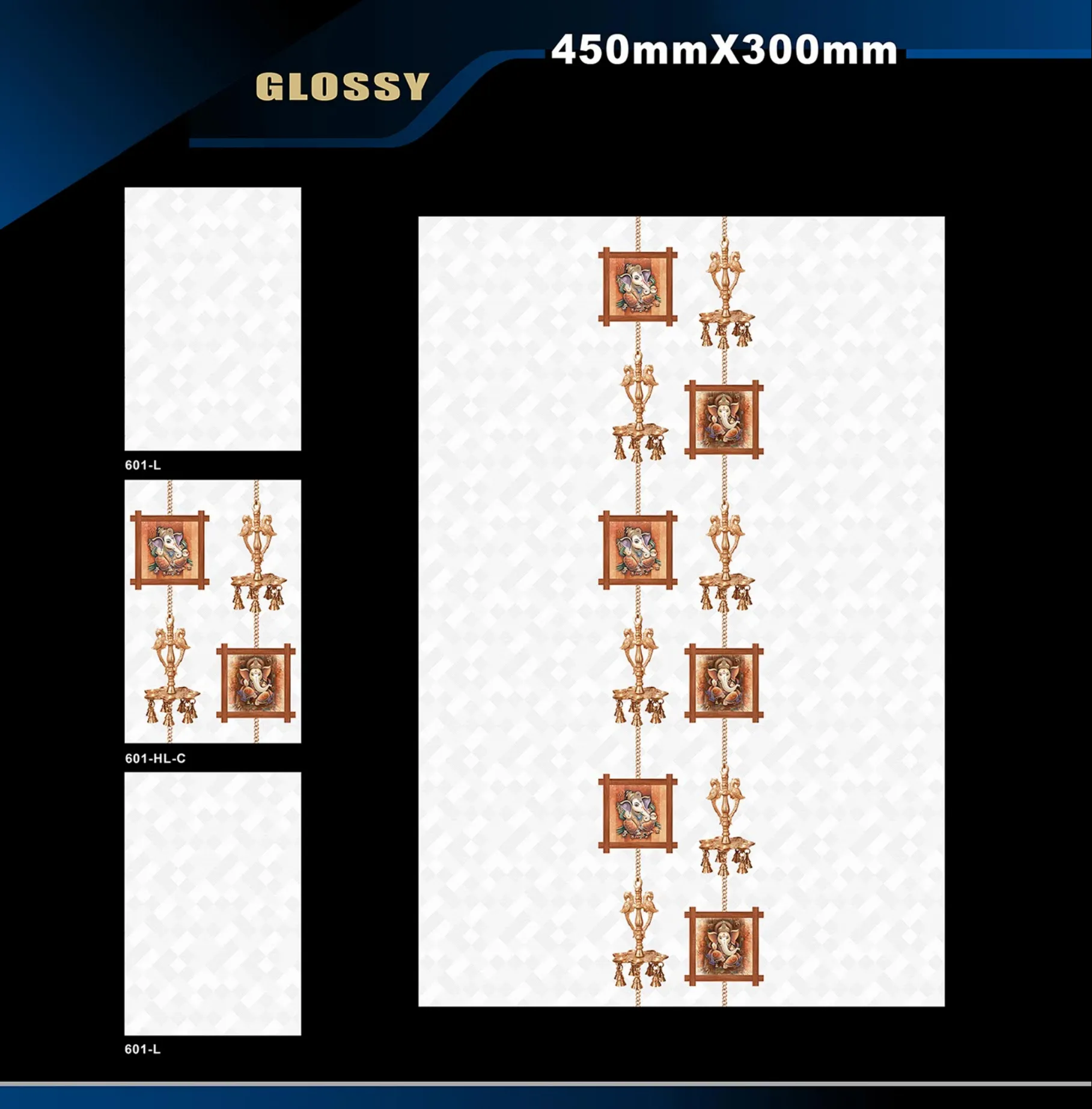 12 X 18 Glossy Pooja - Design 41 - 300x450mm Glossy