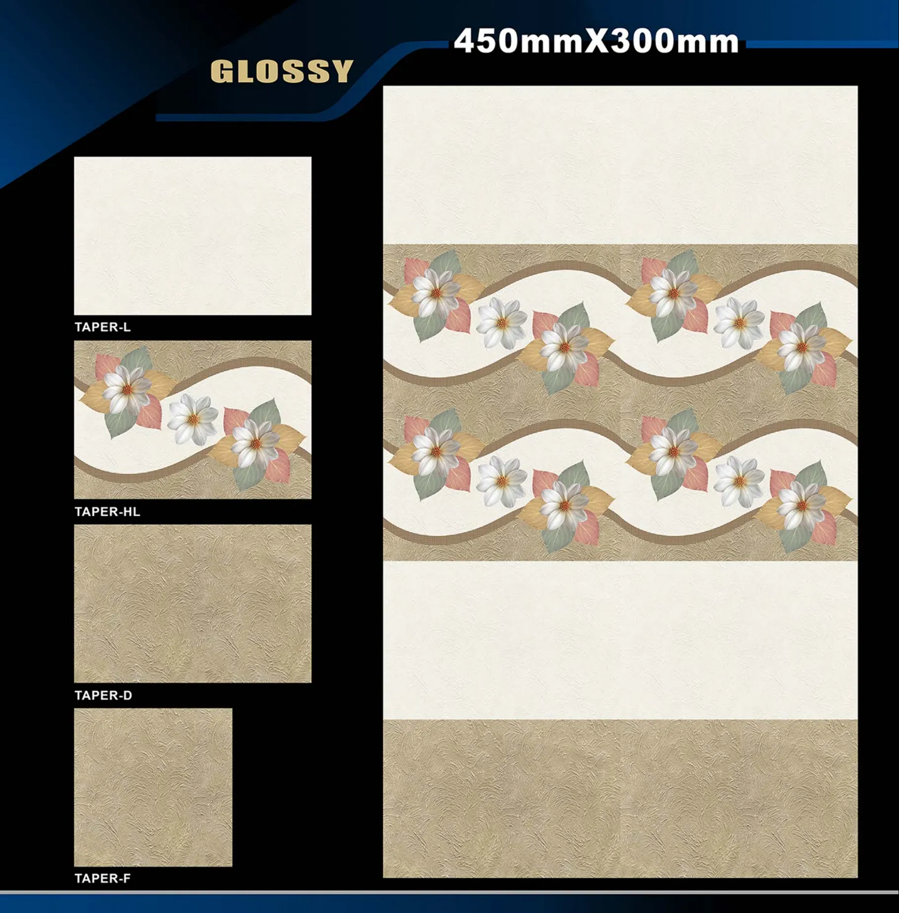 12 X 18 Glossy Rose To Zen - Design 35 - 300x450mm Glossy