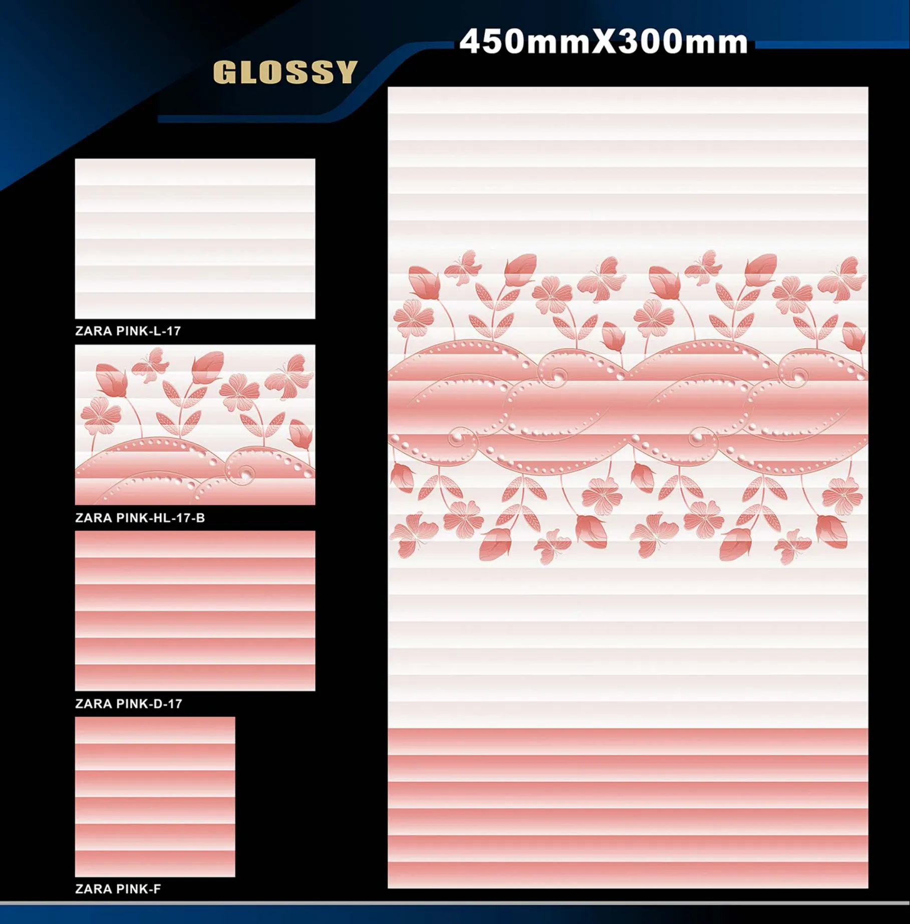 12 X 18 Glossy Rose To Zen - Design 68 - 300x450mm Glossy