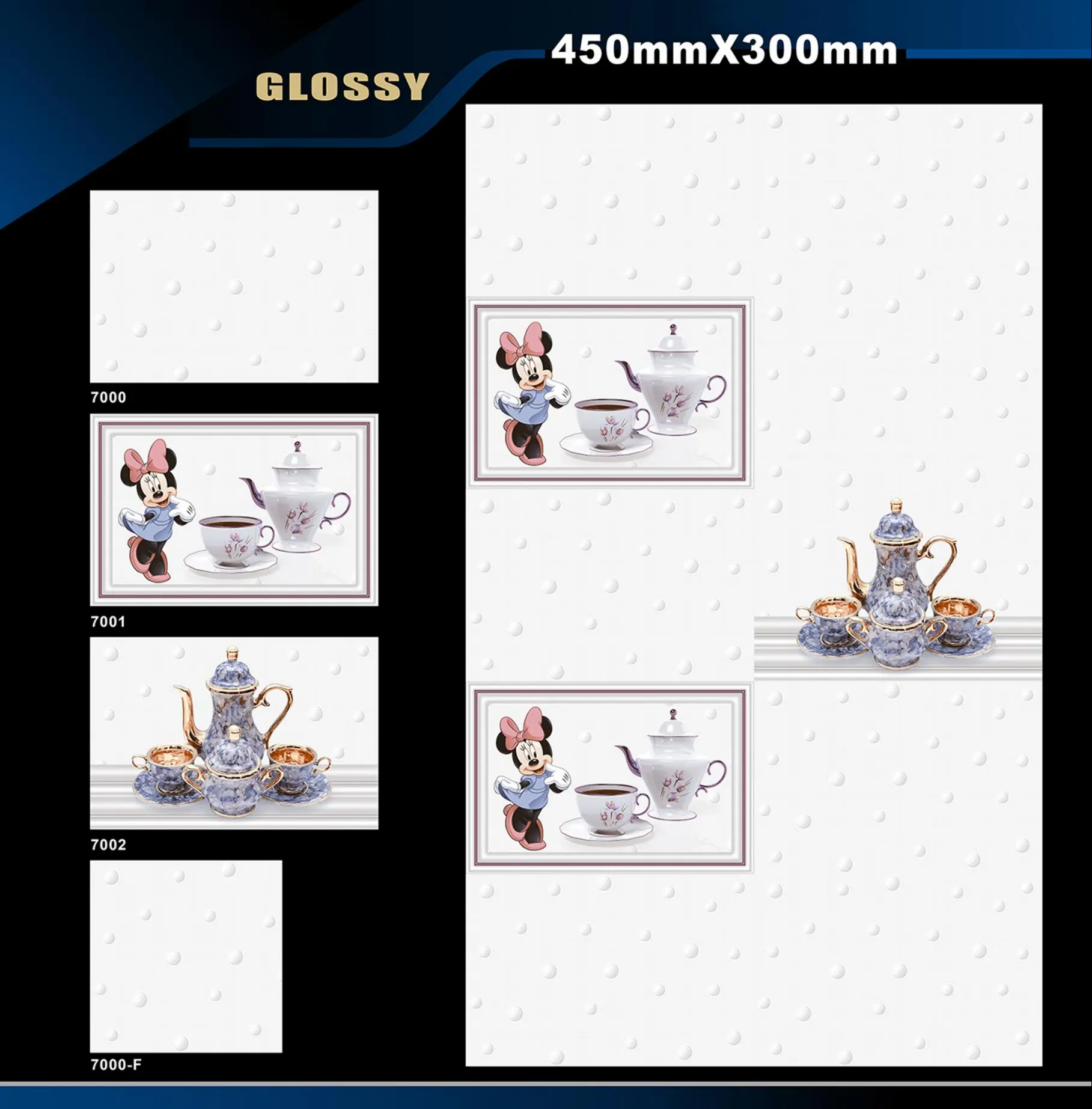 12 X 18 Kitchen 1001 To 24000 - Design 21 - 300x450mm Glossy
