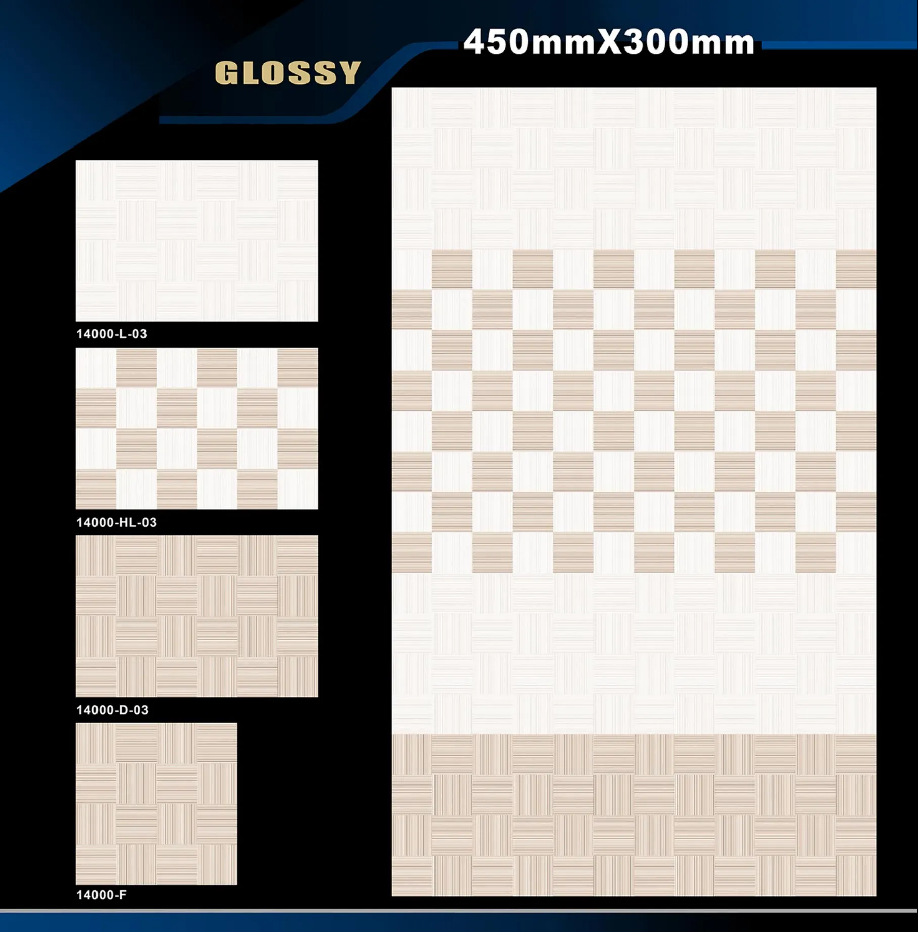 12 X 18 Kitchen 1001 To 24000 - Design 32 - 300x450mm Glossy