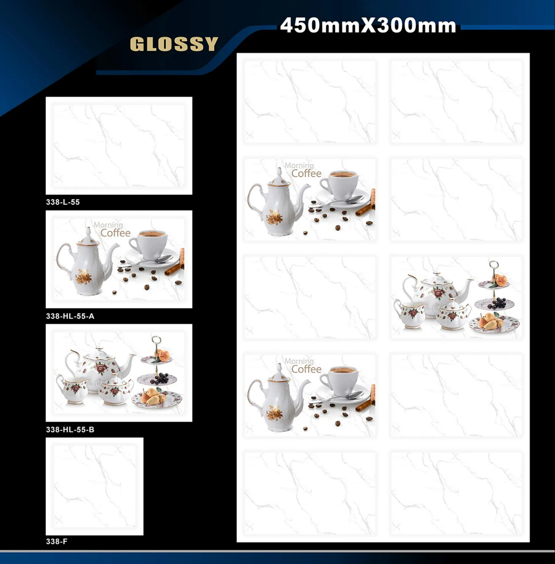 12 X 18 Kitchen 112 To 448 - Design 24 - 300x450mm Glossy