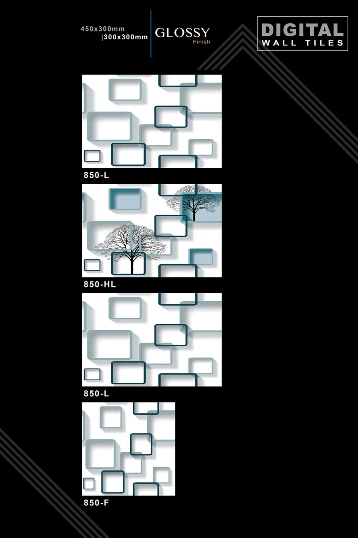 12 X 18 New Glossy 316 To 918 - Design 20 - 300x450mm Glossy