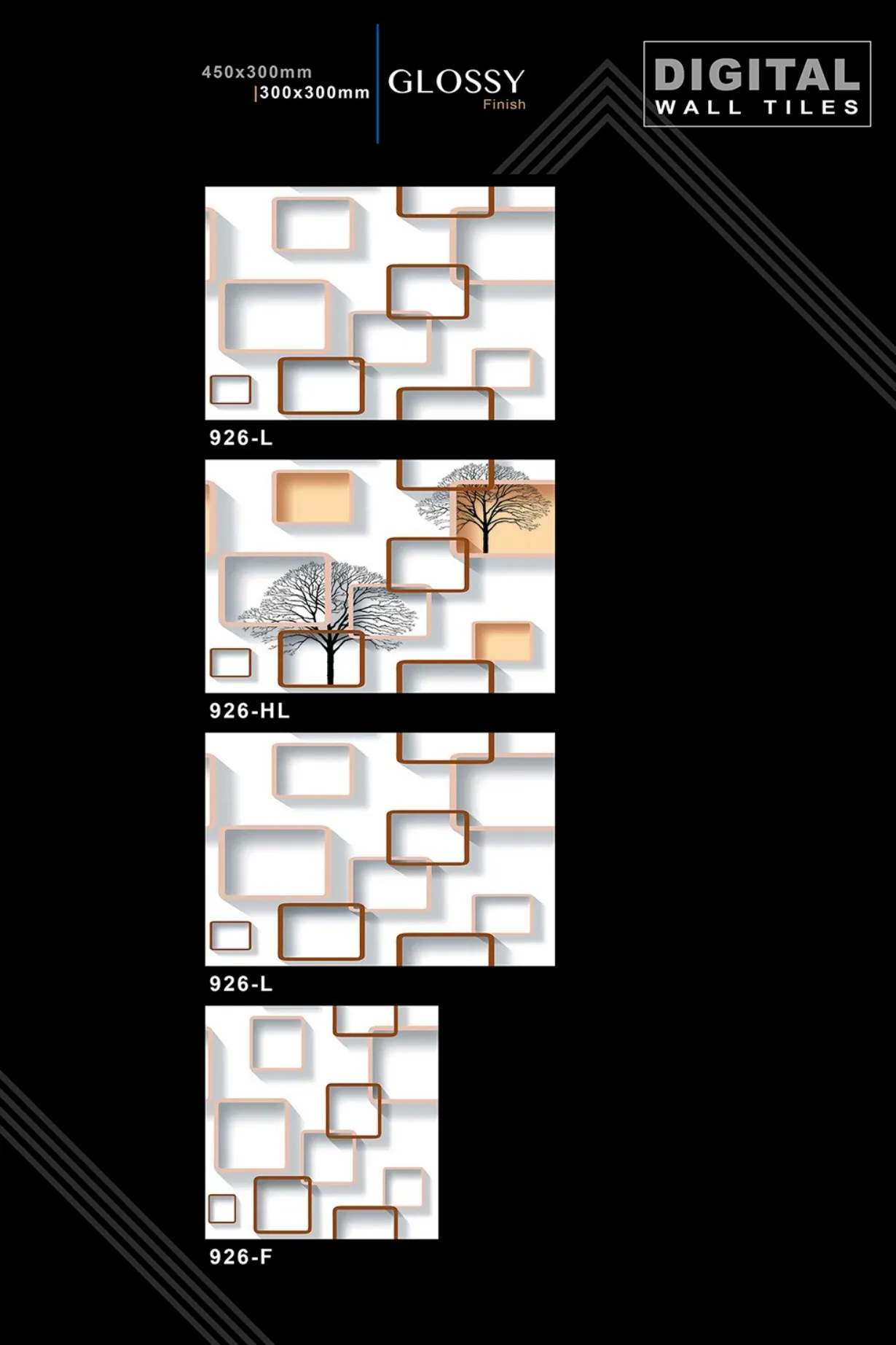 12 X 18 New Glossy 919 To 959 - Design 24 - 300x450mm Glossy