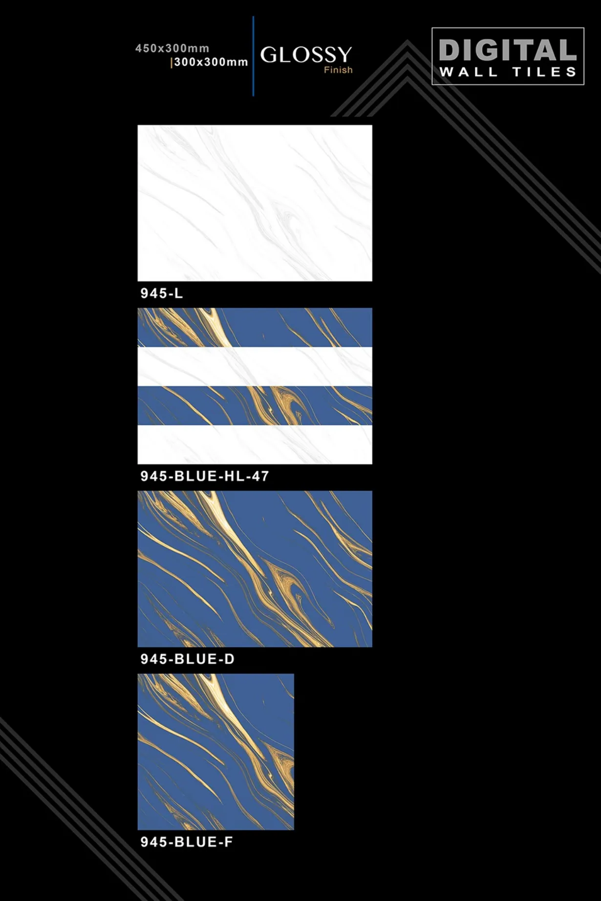 12 X 18 New Glossy 919 To 959 - Design 55 - 300x450mm Glossy