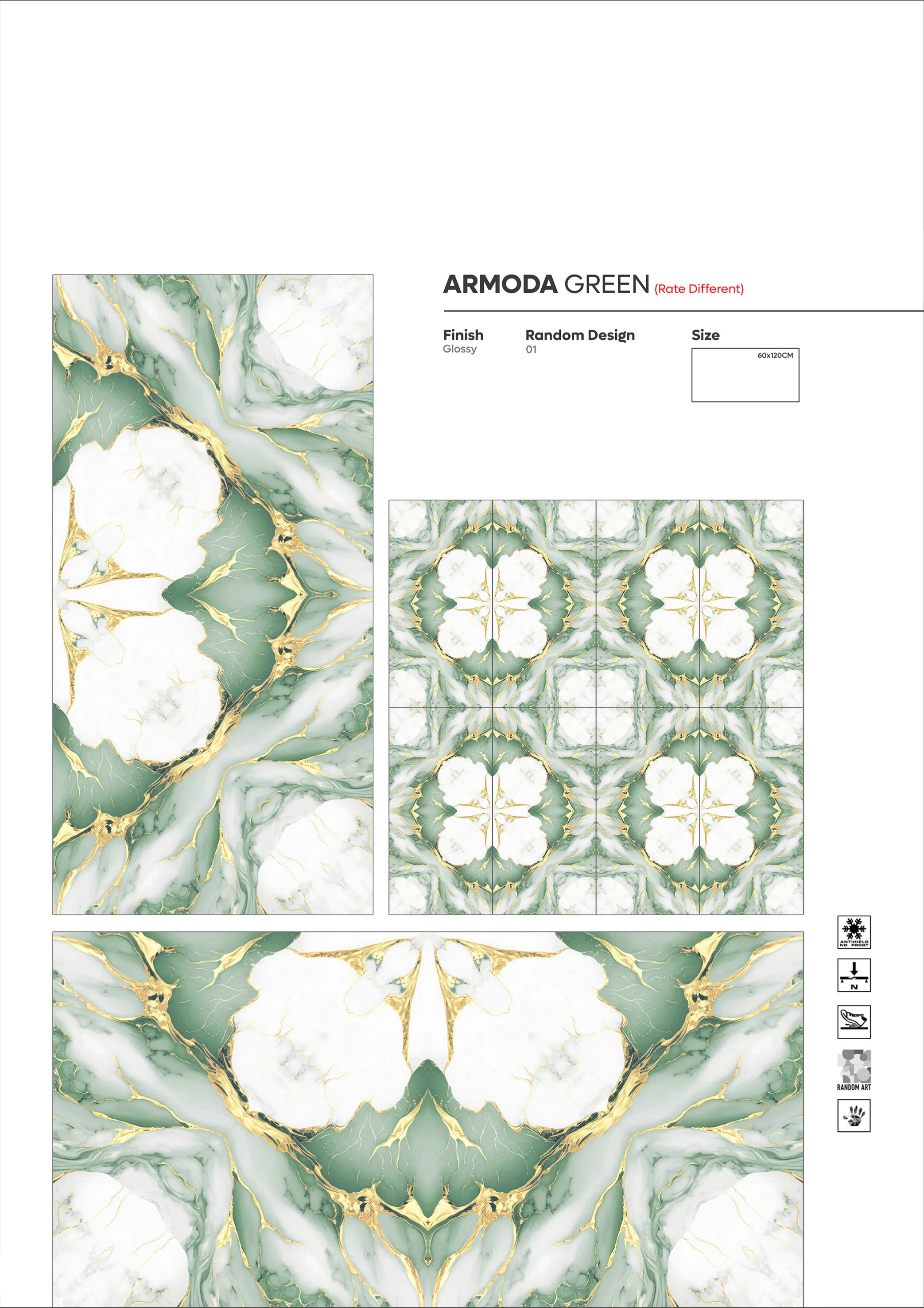 2X4 - new - Design 40 - 600x1200mm Glossy