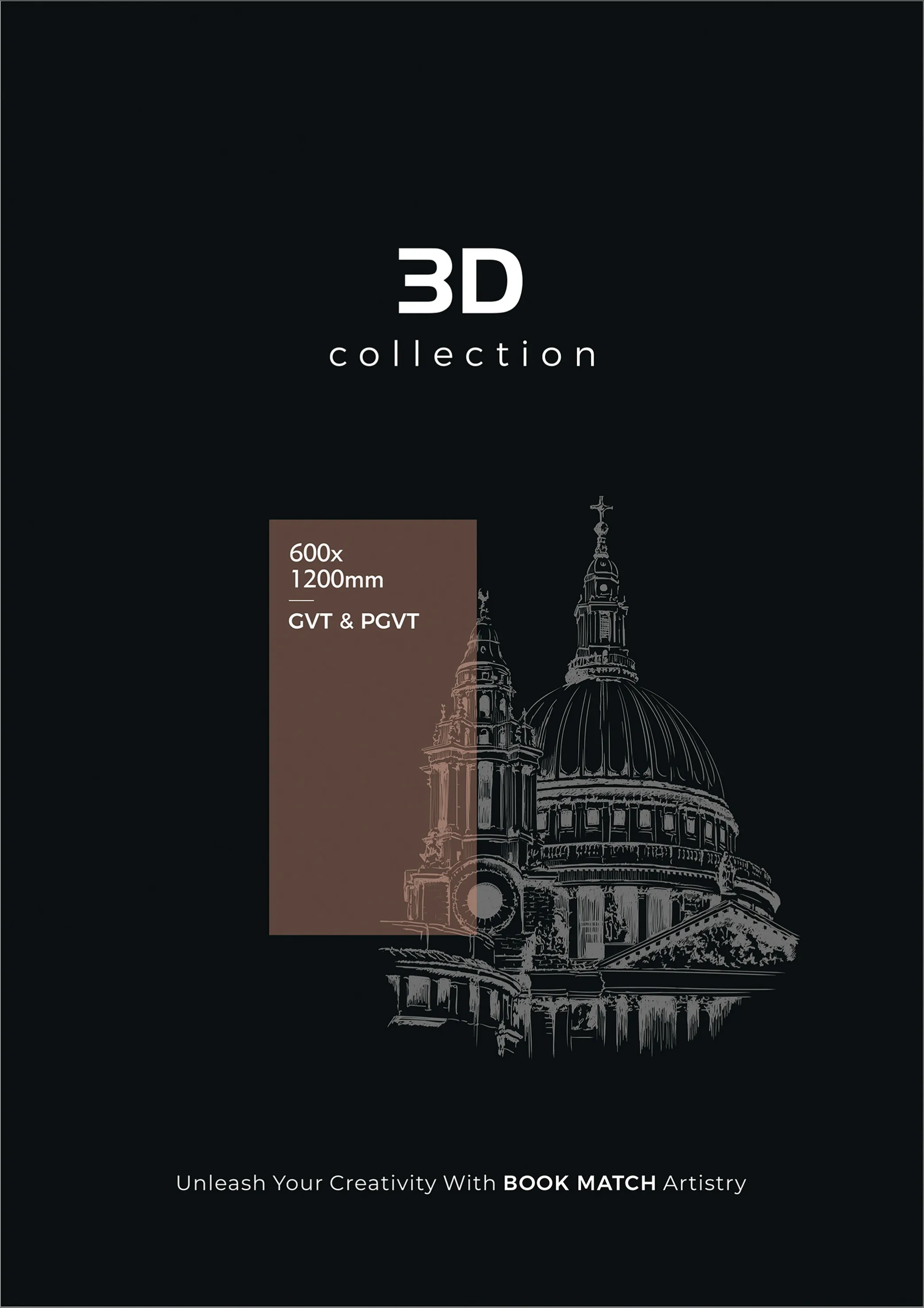 BOOK MATCH AND 3D - Design 9 - 600x1200mm Bookmatch