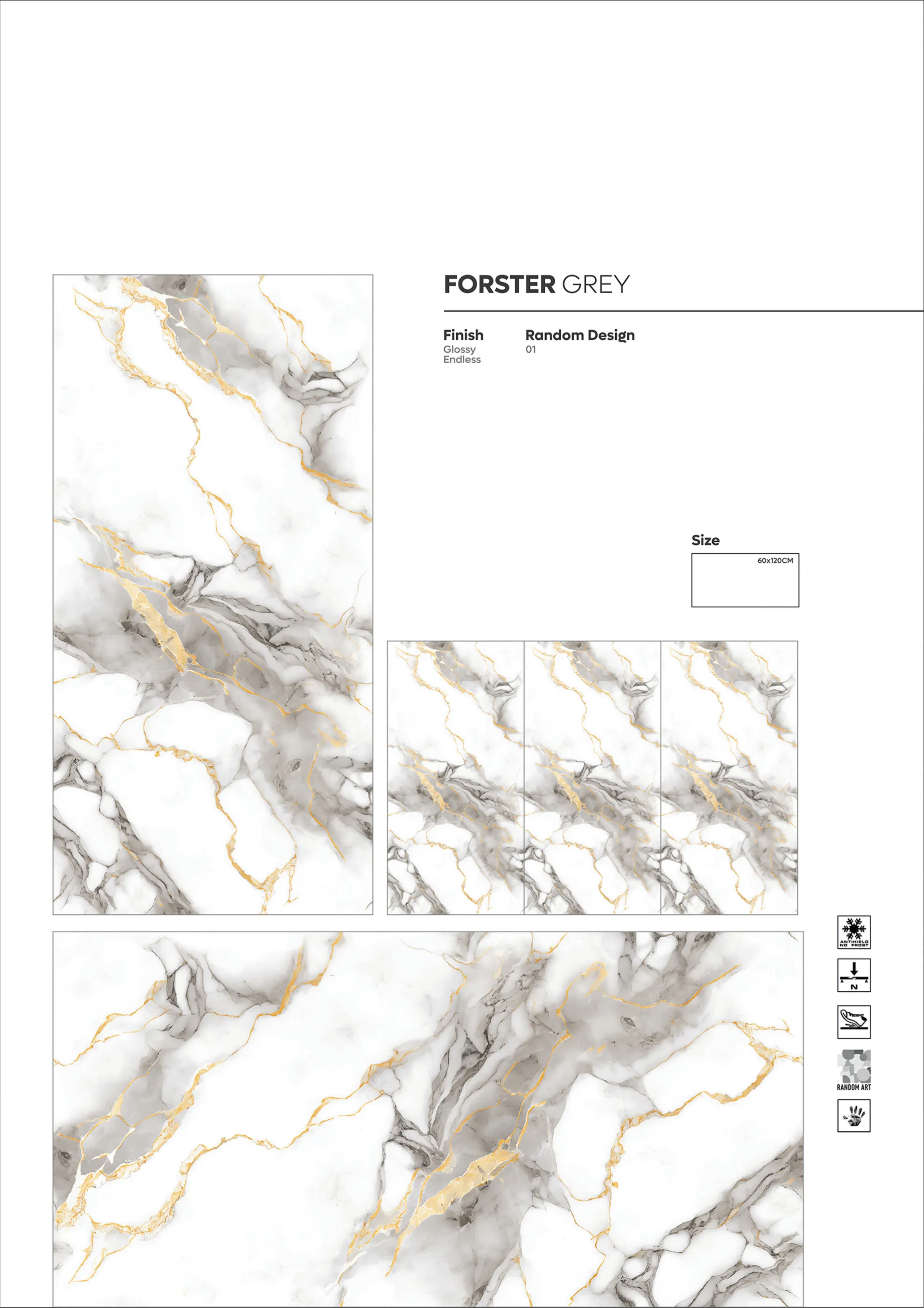 GOLDEN SERIES - Design 15 - 600x1200mm Golden
