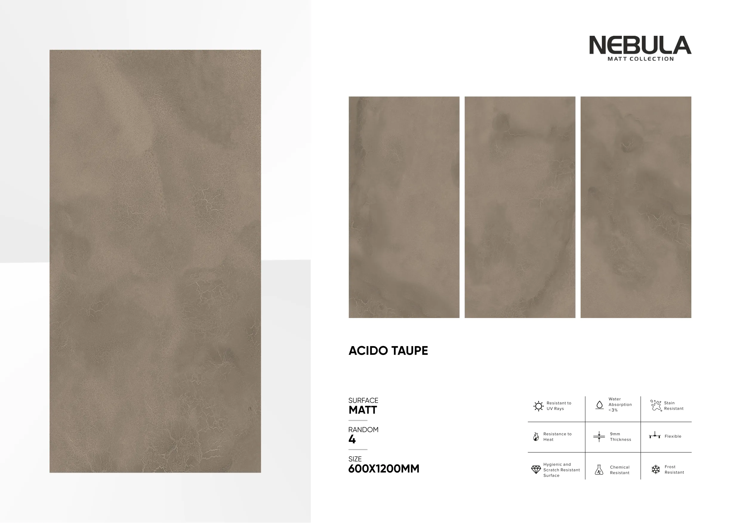 600x1200mm, MATT NEBULA - Design 8 - 600x1200mm Matt