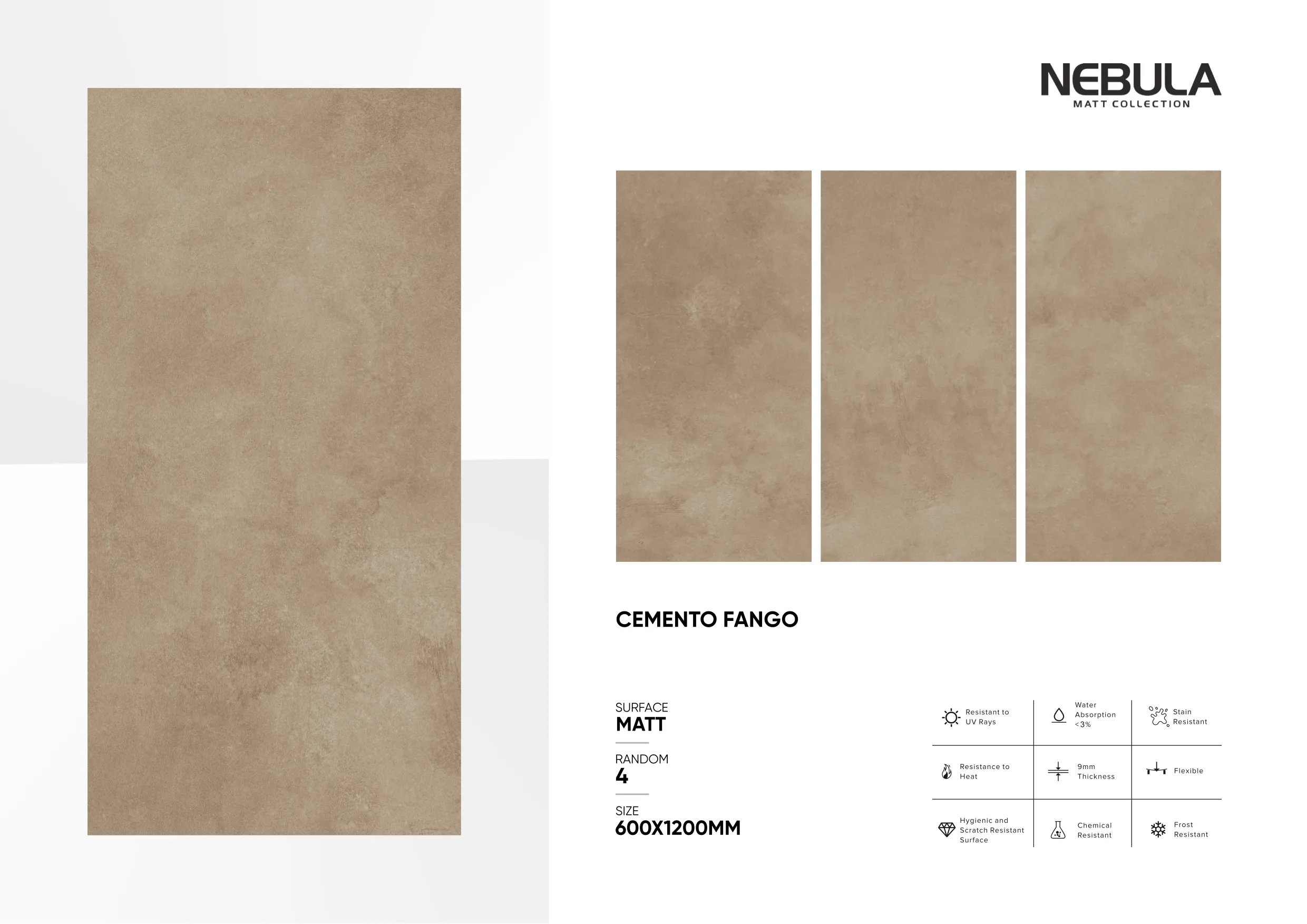 600x1200mm, MATT NEBULA - Design 16 - 600x1200mm Matt