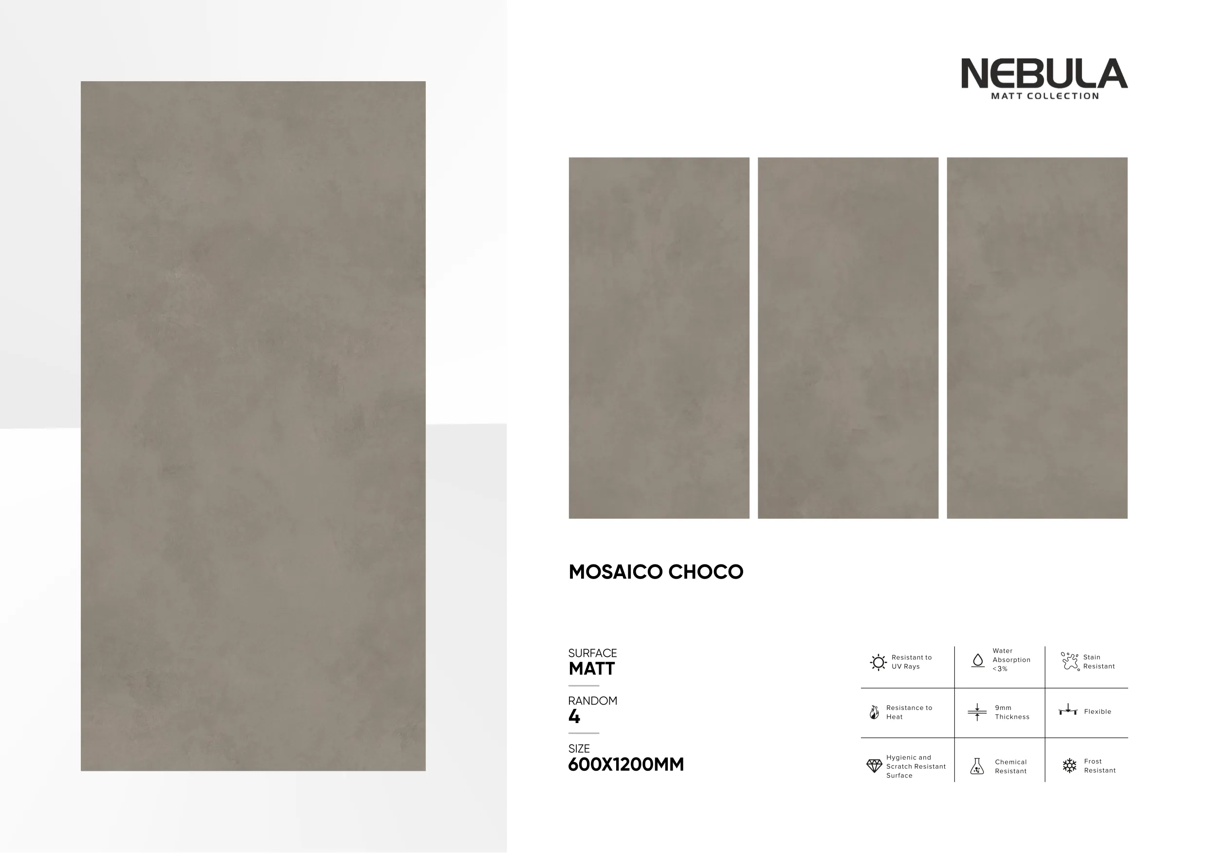 600x1200mm, MATT NEBULA - Design 38 - 600x1200mm Matt