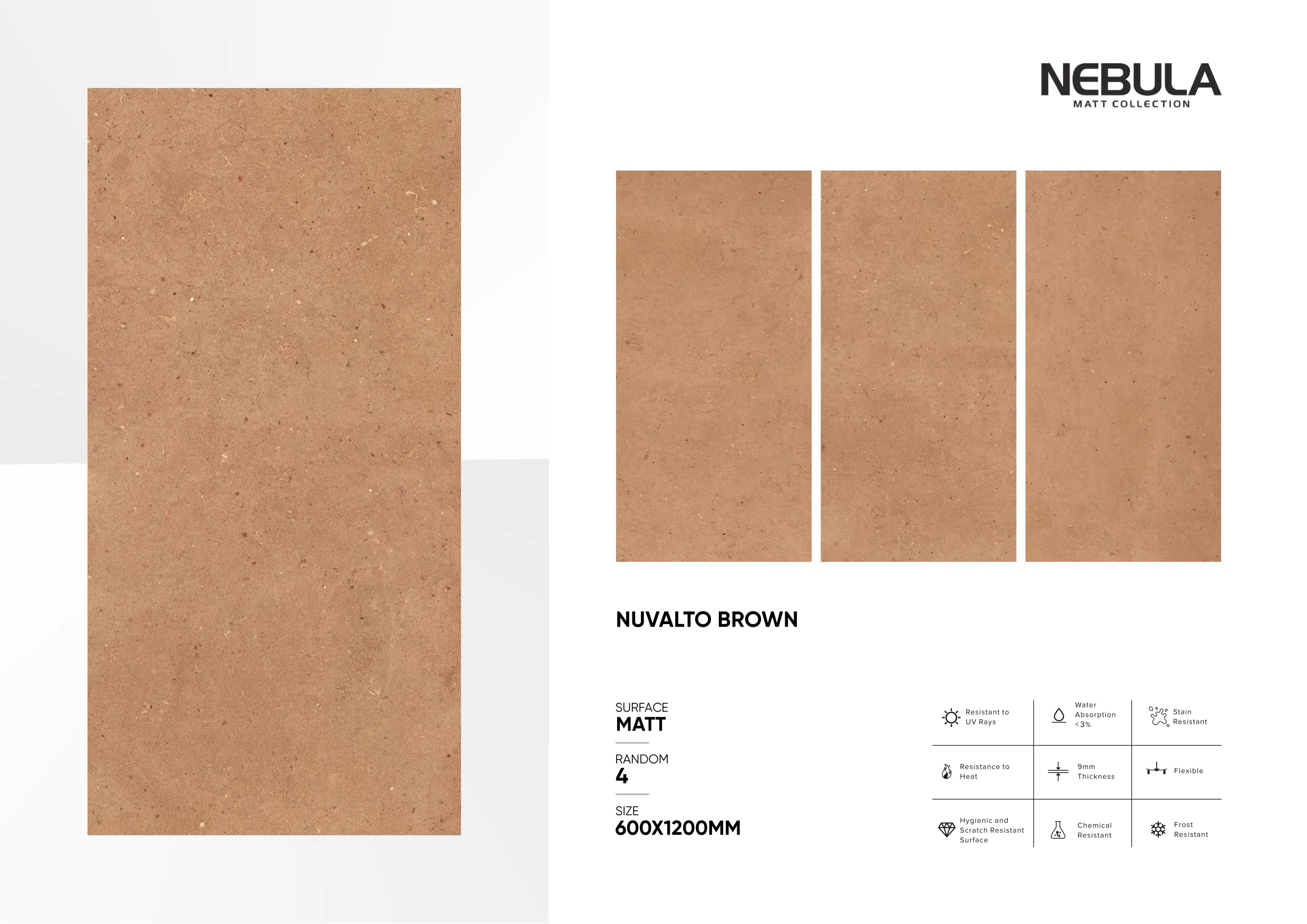 600x1200mm, MATT NEBULA - Design 42 - 600x1200mm Matt