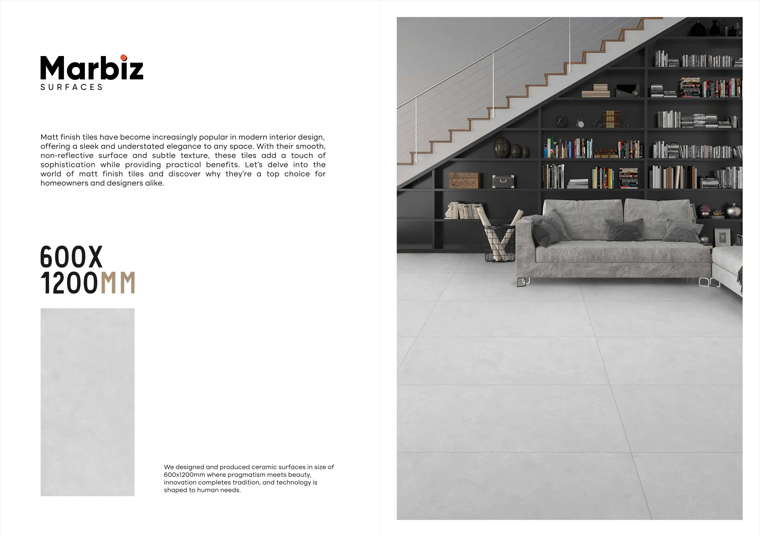 Artistry 600x1200mm Matt Endless - Design 3 - 600x1200mm Matt