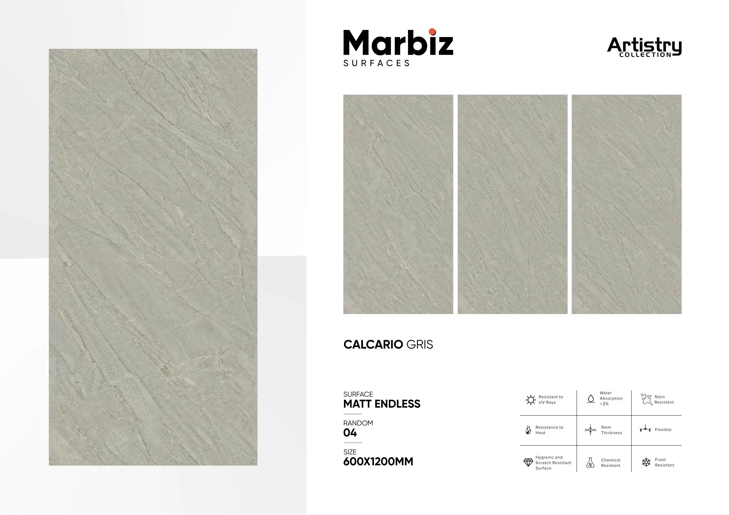 Artistry 600x1200mm Matt Endless - Design 17 - 600x1200mm Matt