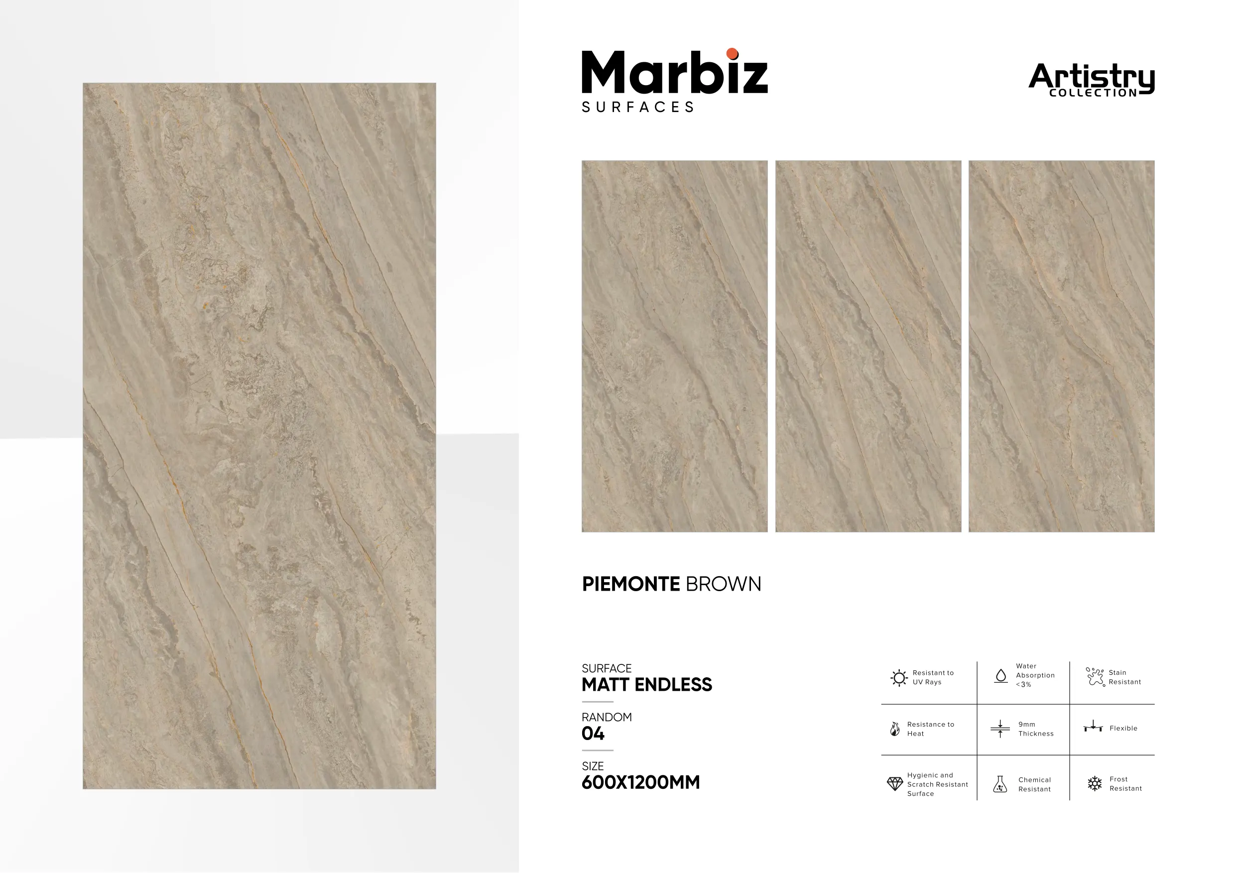 Artistry 600x1200mm Matt Endless - Design 43 - 600x1200mm Matt