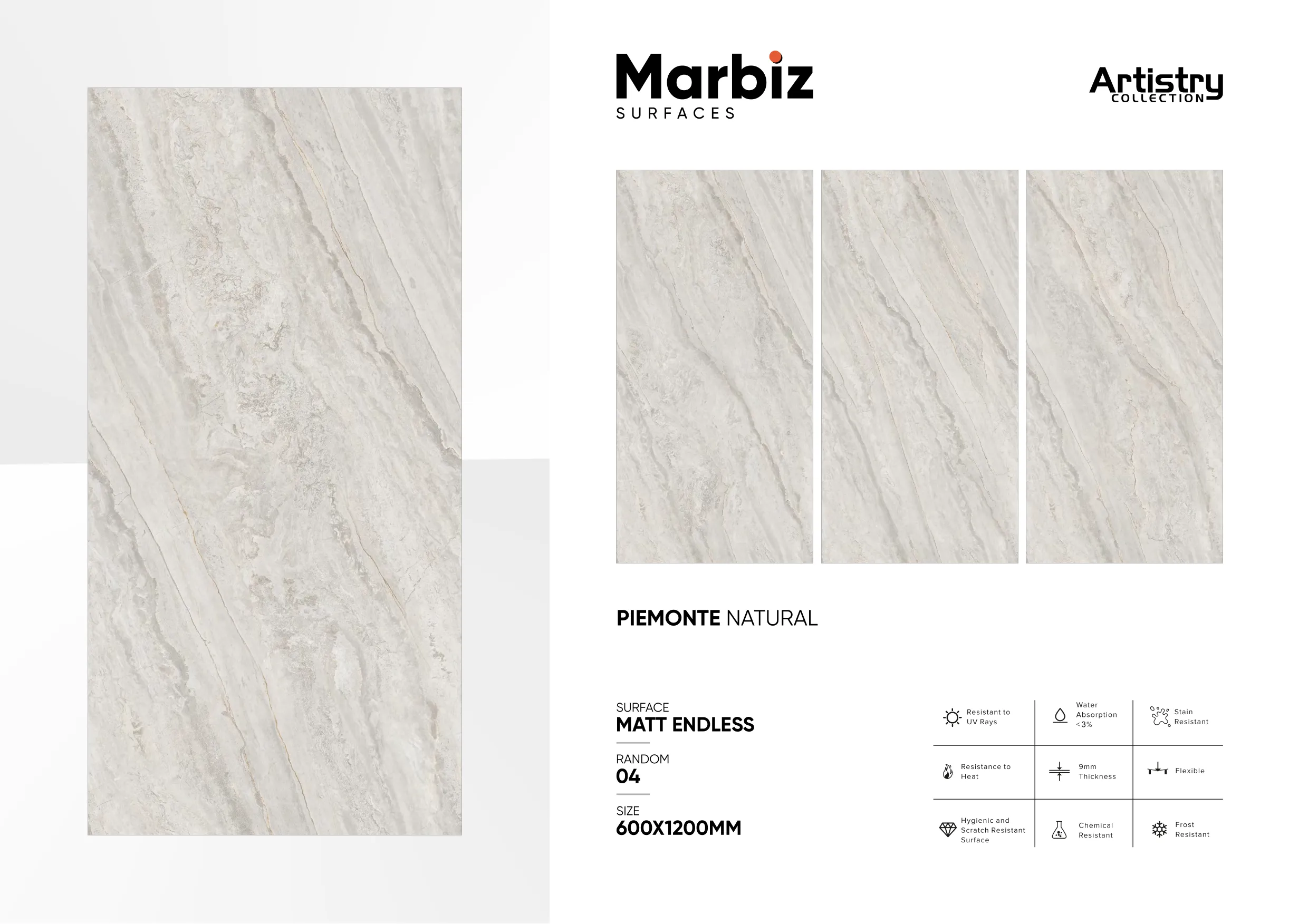 Artistry 600x1200mm Matt Endless - Design 44 - 600x1200mm Matt