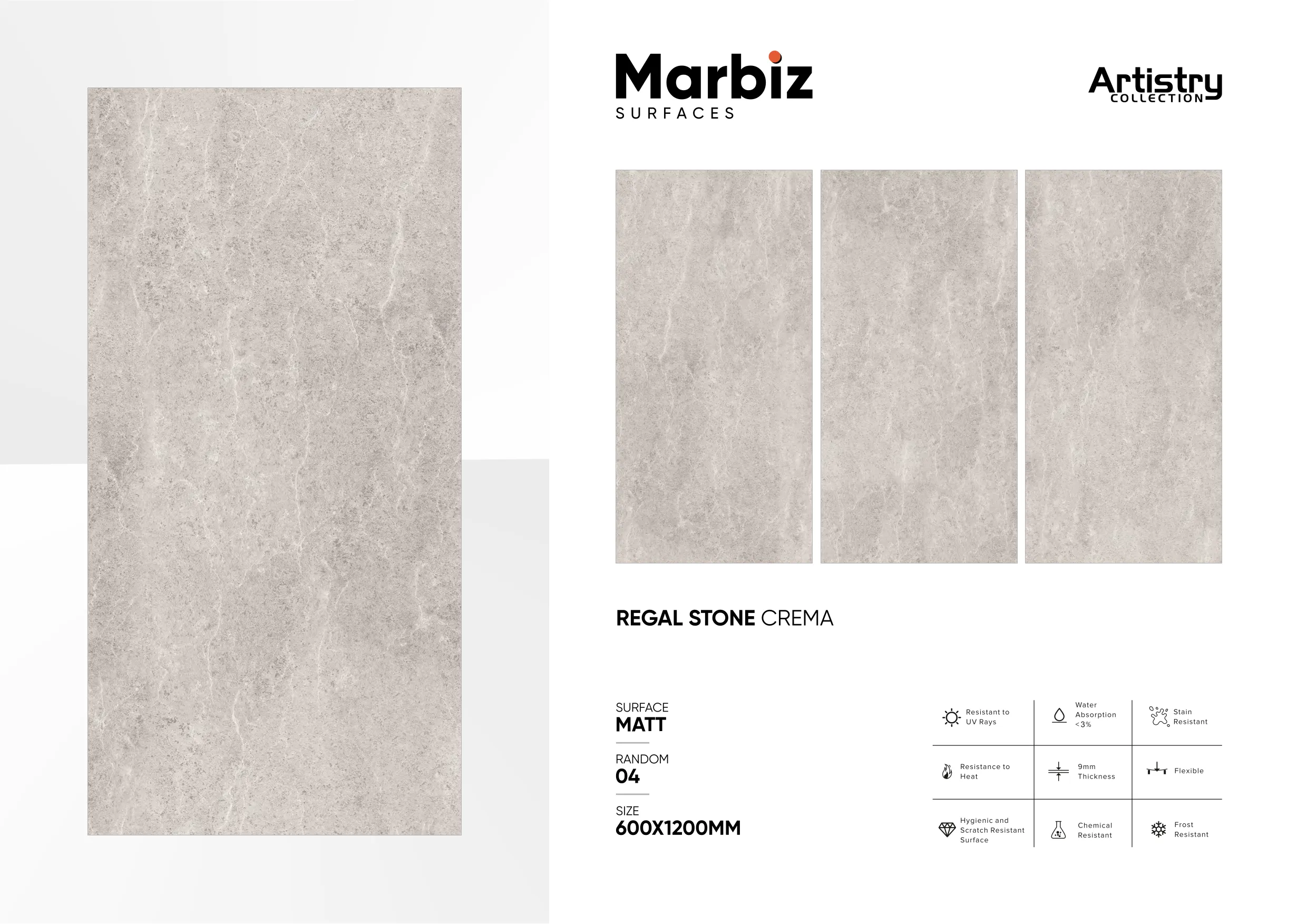 Artistry 600x1200mm Matt - Design 116 - 600x1200mm Matt