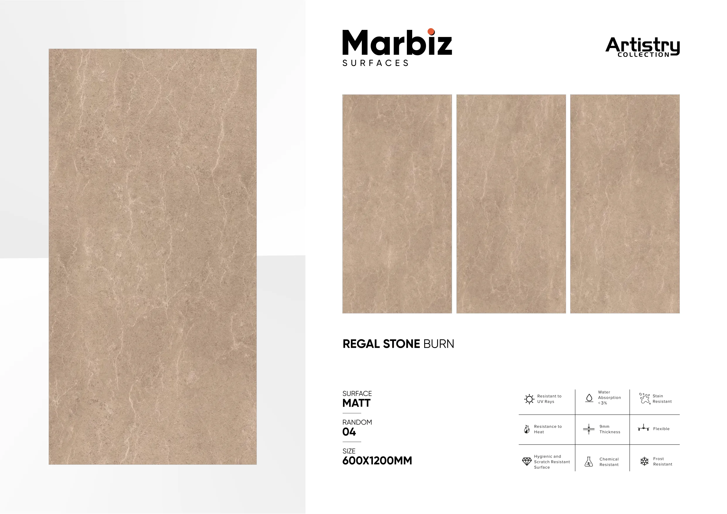 Artistry 600x1200mm Matt - Design 117 - 600x1200mm Matt