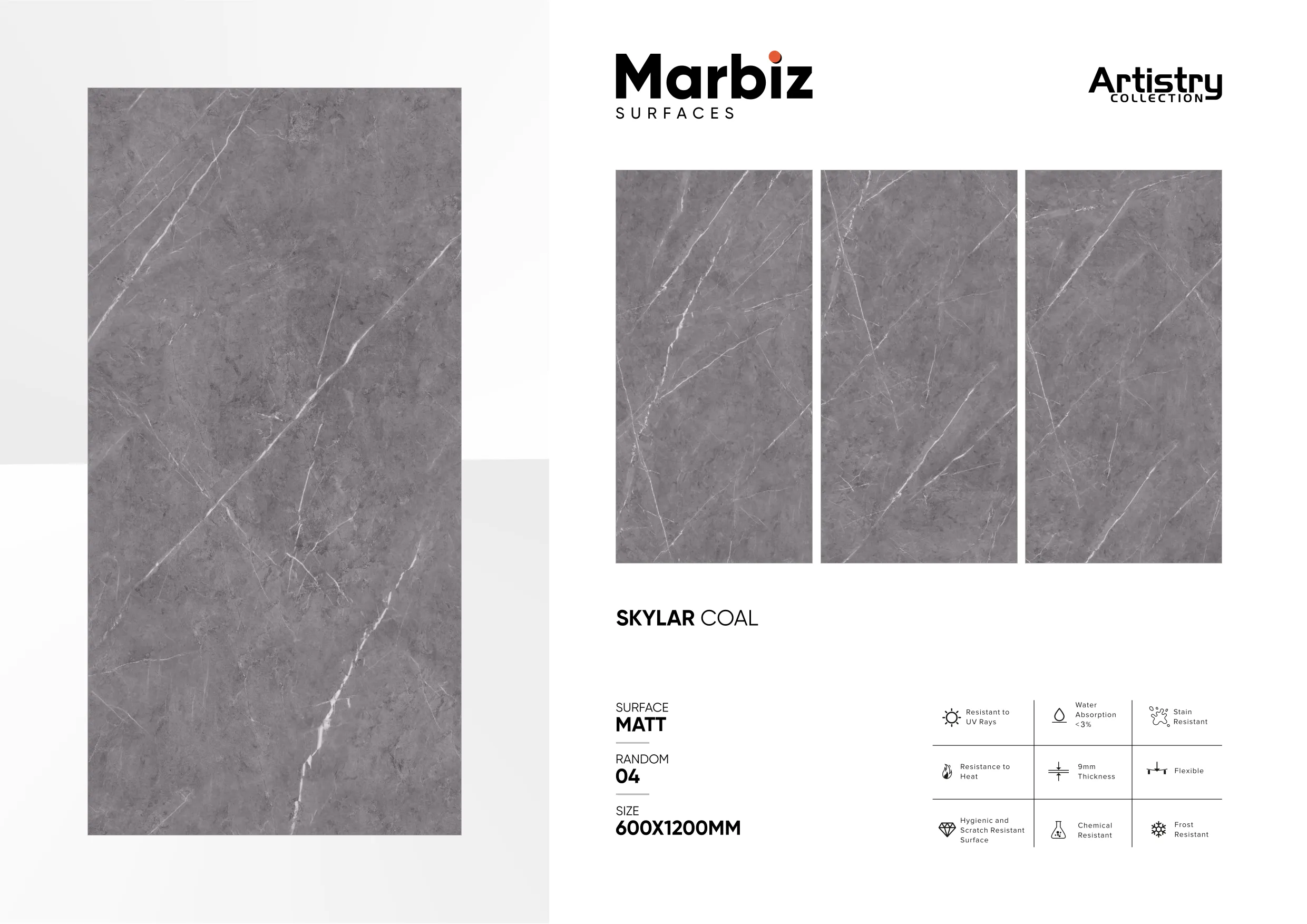 Artistry 600x1200mm Matt - Design 130 - 600x1200mm Matt