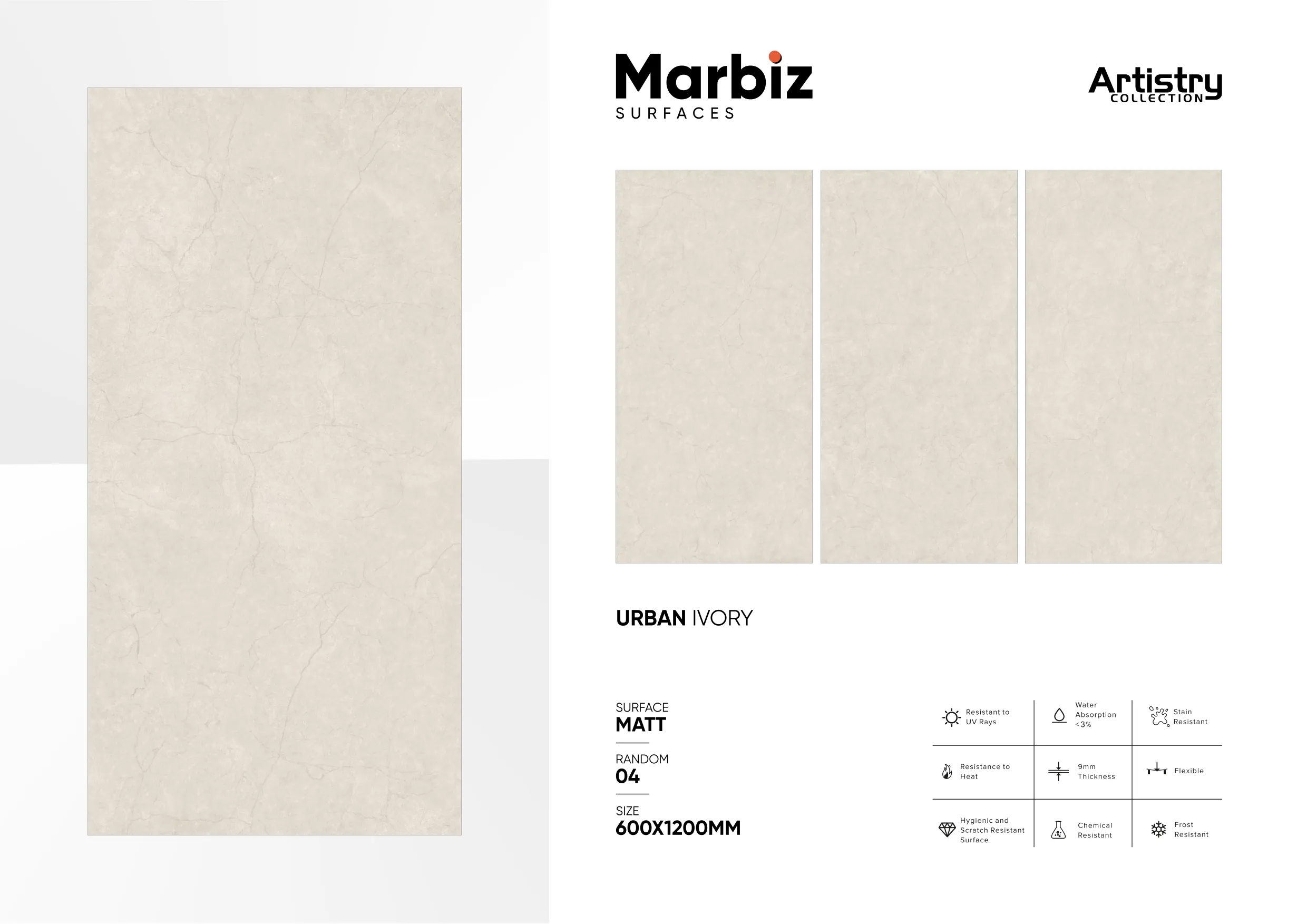 Artistry 600x1200mm Matt - Design 153 - 600x1200mm Matt
