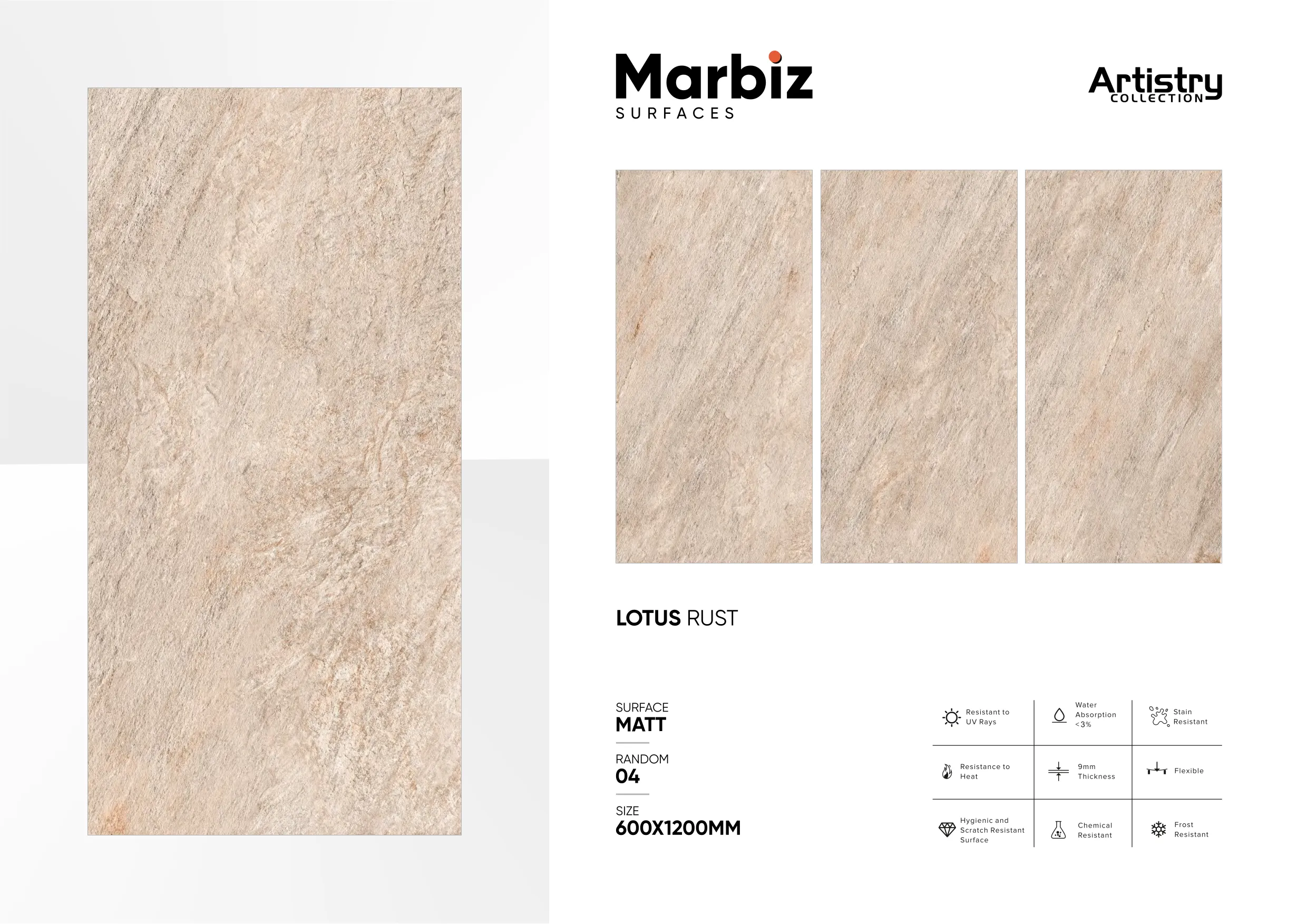 Artistry 600x1200mm Matt - Design 84 - 600x1200mm Matt