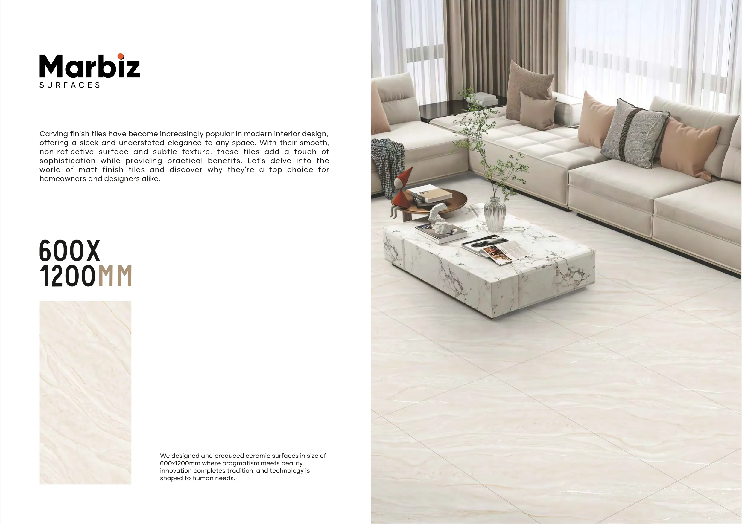 Soulfull 600x1200mm Carving Endless - Design 3 - 600x1200mm Carving