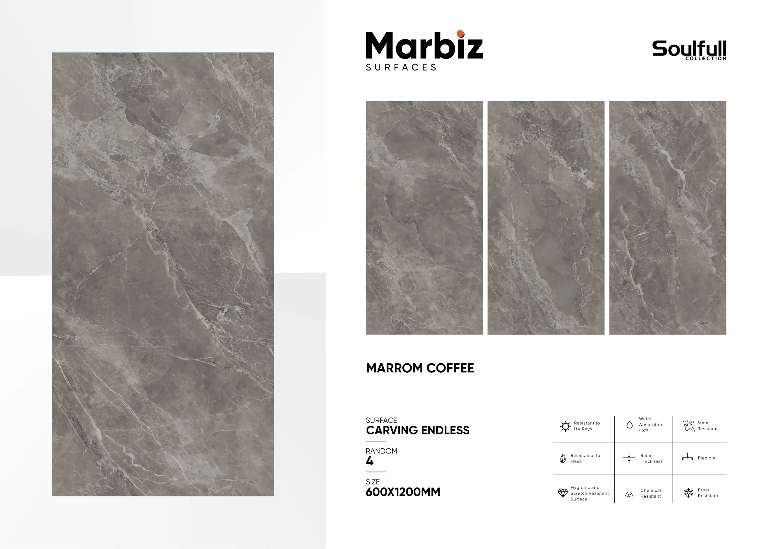 Soulfull 600x1200mm Carving Endless - Design 110 - 600x1200mm Carving
