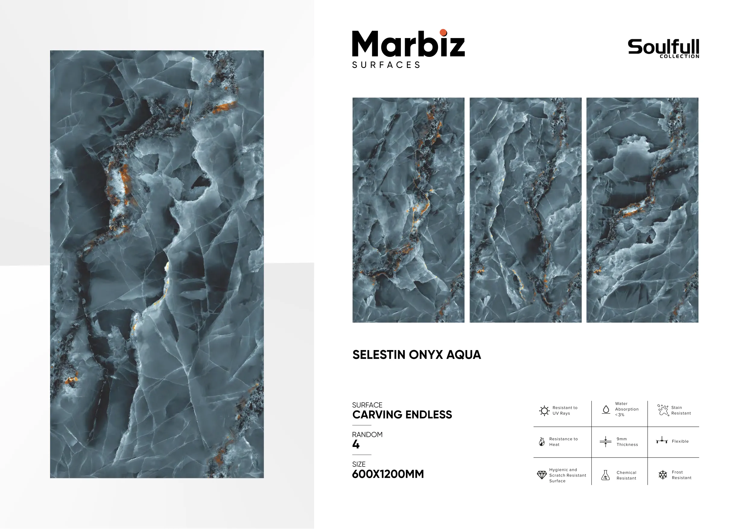 Soulfull 600x1200mm Carving Endless - Design 250 - 600x1200mm Carving