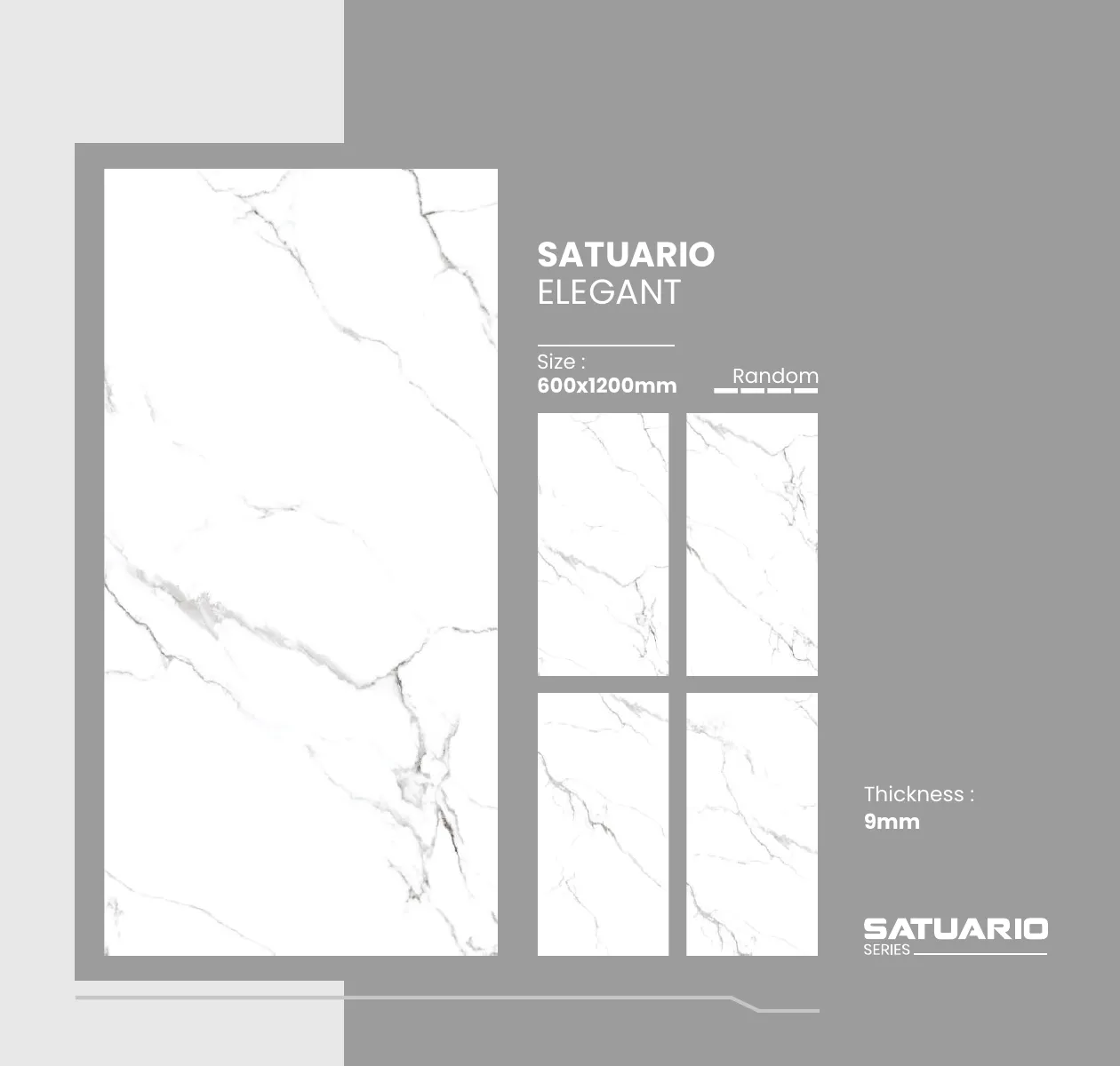 Satuario Series Catalogue - Design 12 - 600x1200mm Statuario