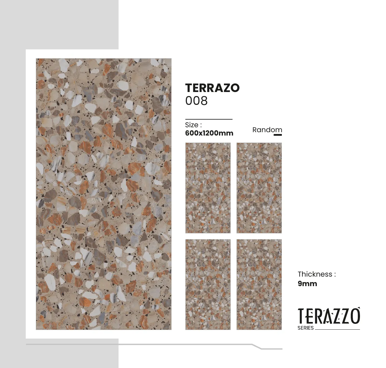 Terrazo Series Catalogue - Design 11 - 600x1200mm Terrazzo